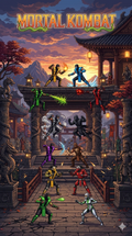 Mortal Kombat Ninja Sparring Session | 16-Bit Pixel Art